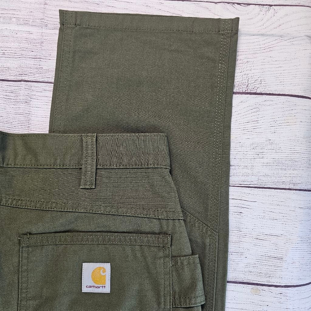 Carhartt 34x30 forest green double knee work pants - Picture 7 of 9